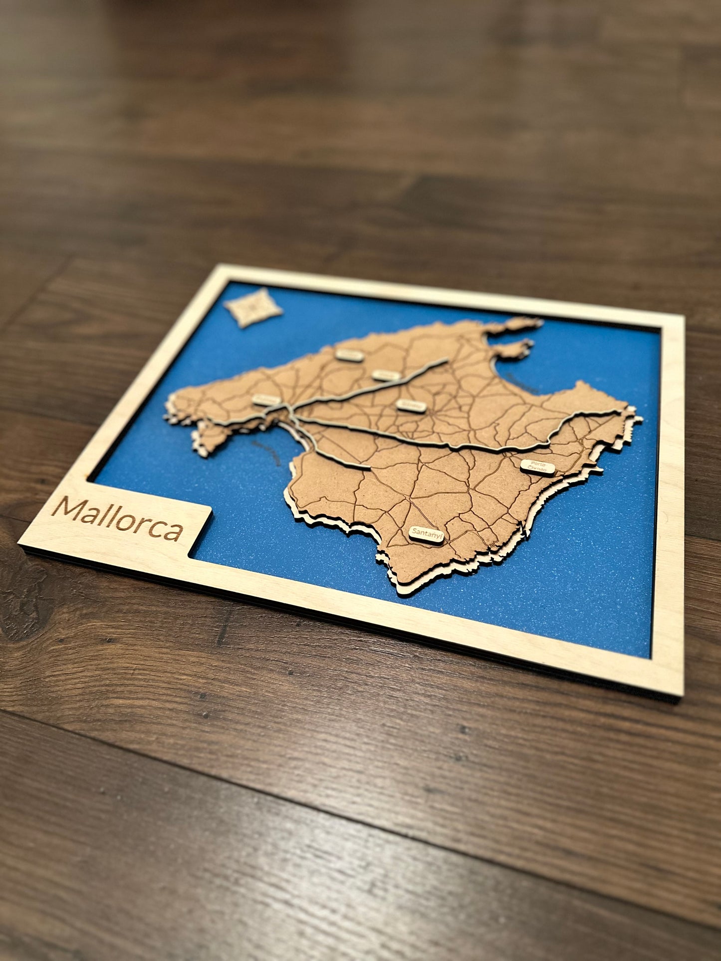Stadtplan Mallorca Palma Holz City Map Laser Cut