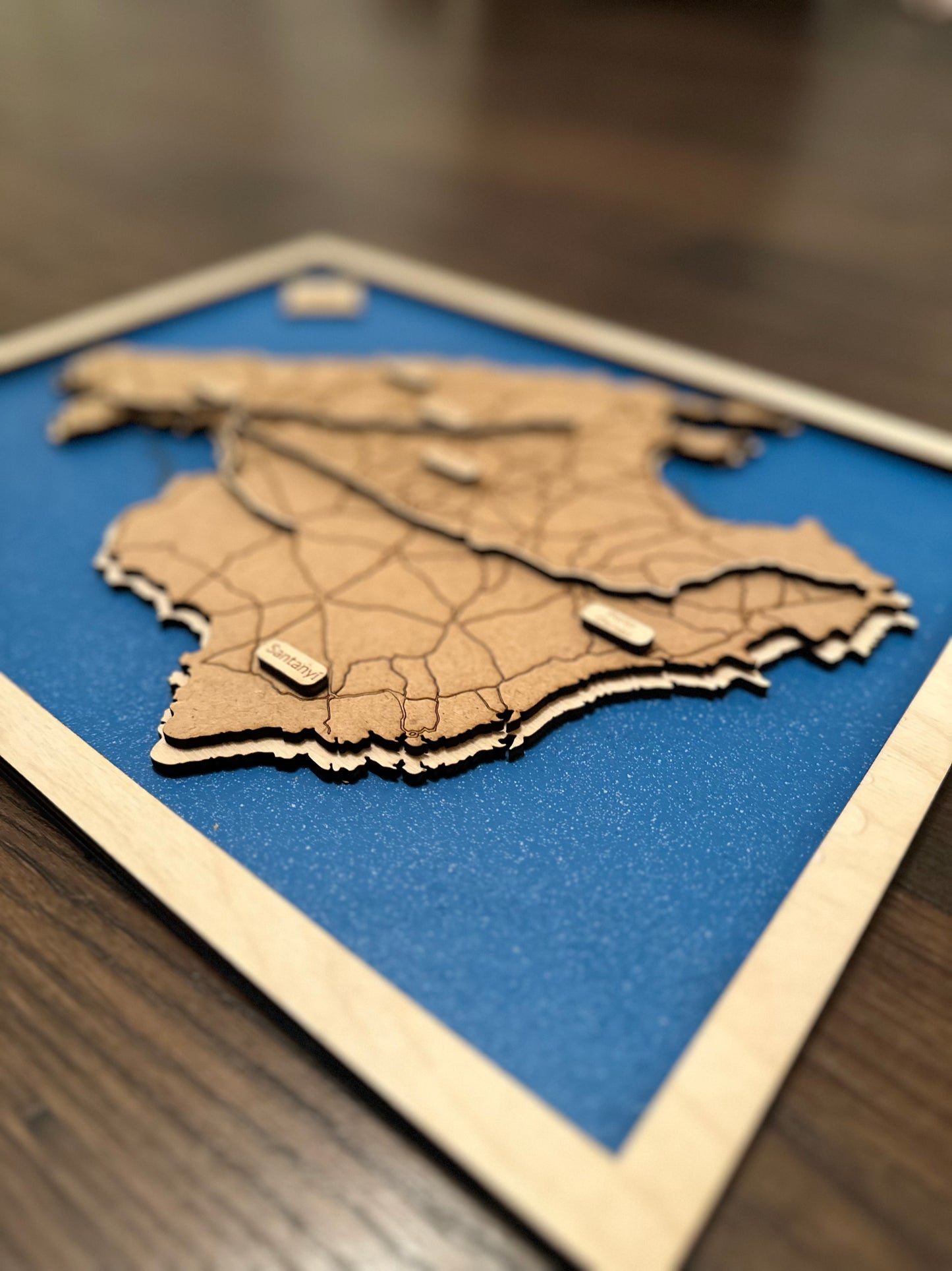 Stadtplan Mallorca Palma Holz City Map Laser Cut