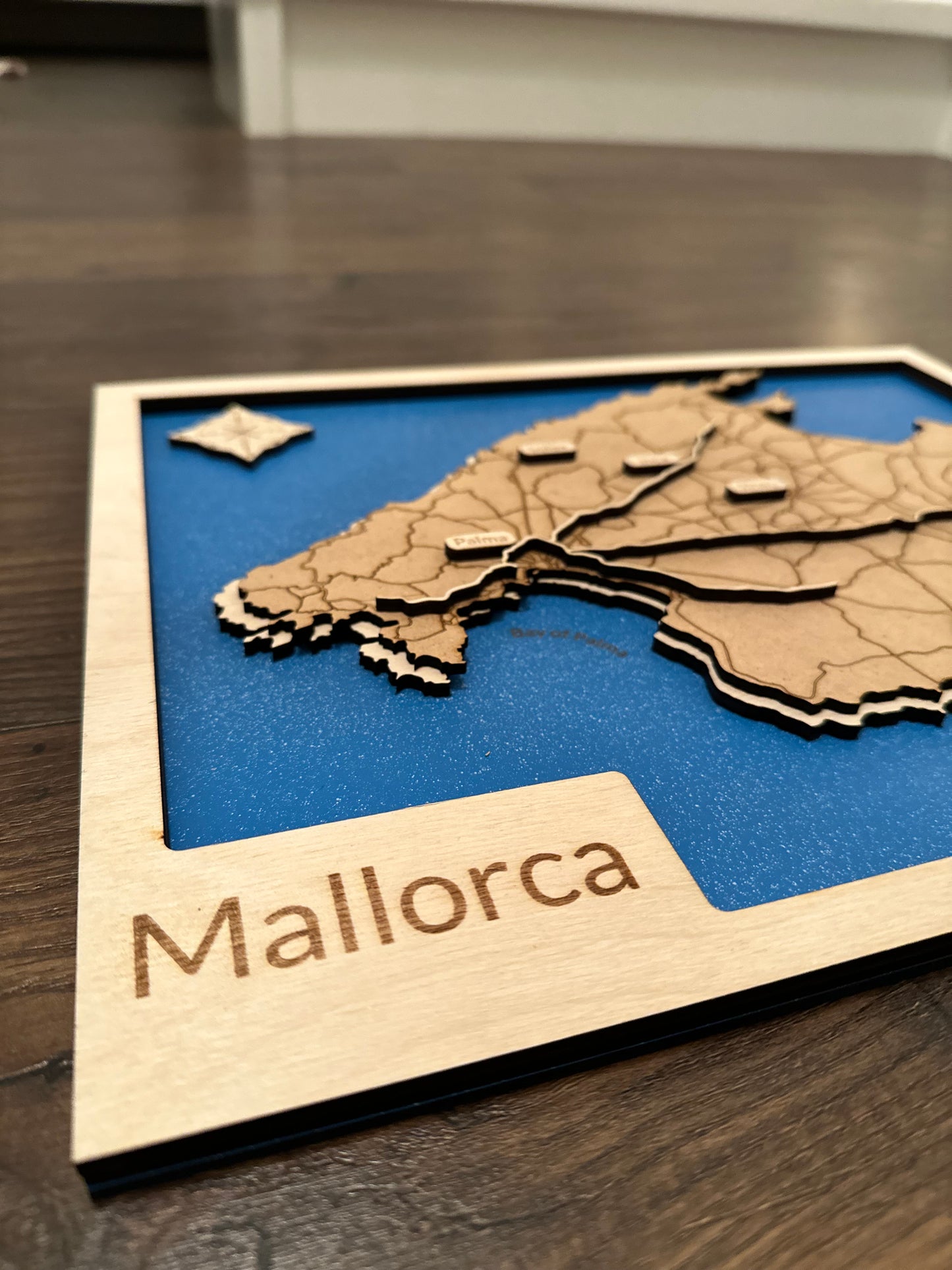 Stadtplan Mallorca Palma Holz City Map Laser Cut